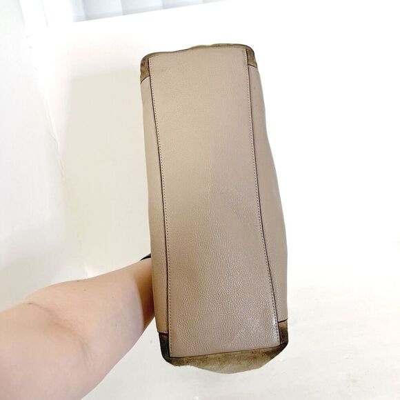 Coach Ava Tote in Taupe Leather and Suede Mixed Fabric Shoulder Bag Purse - Picture 5 of 12